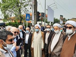 گزارش تصویری / شرکت مدیران ، کارگزاران حج و زیارت گیلان در راهپیمایی روز قدس سال ۱۴۰۱