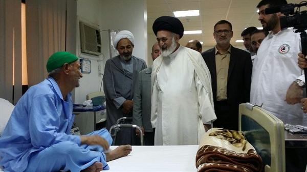 سرپرست حجاج ایرانی و مسئولان ایرانی از مجروحین حادثه مکه عیادت کردند+ عکس